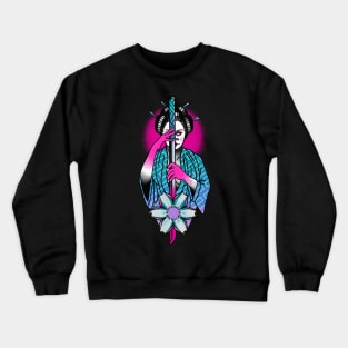 Samurai Geisha Girl Tattoo Crewneck Sweatshirt